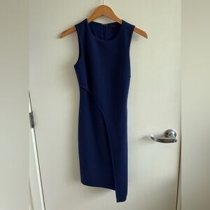 Bobi Black Navy Midi Dress
